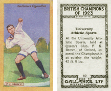 British Champions of 1923 - F. K. Brown