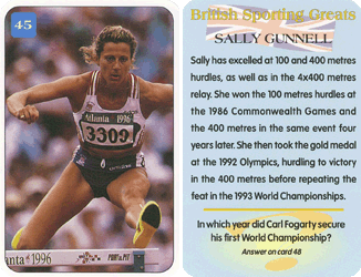 British Sporting Greats 1998 - Sally Gunnell