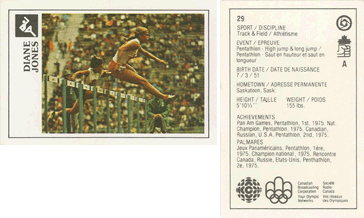 CBC Olympic cards - Diane Jones