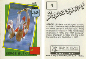 Panini Supersport - Sergei Bubka