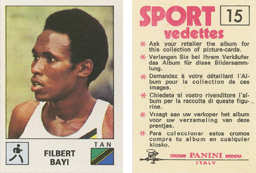 Panini Sport Vedettes - Filbert Bayi