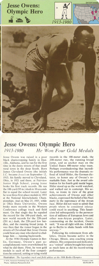 Story of America (Panarizon) - Jesse Owens