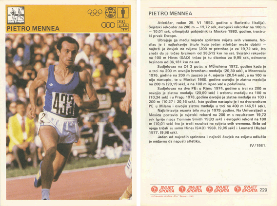 Svijet Sporta - Pietro Mennea