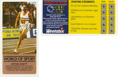 World of Sport (Weetabix) - Steve Ovett