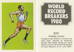 World Record Breakers (FKS Publishers Ltd.), 1980 - Bob Hayes