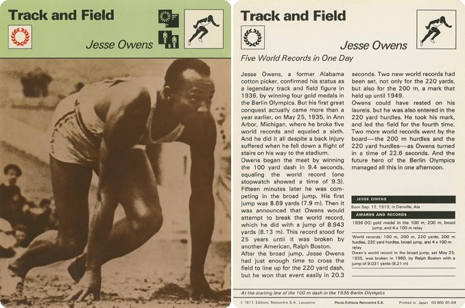 Sportscaster, 1977-1979 - Jesse Owens